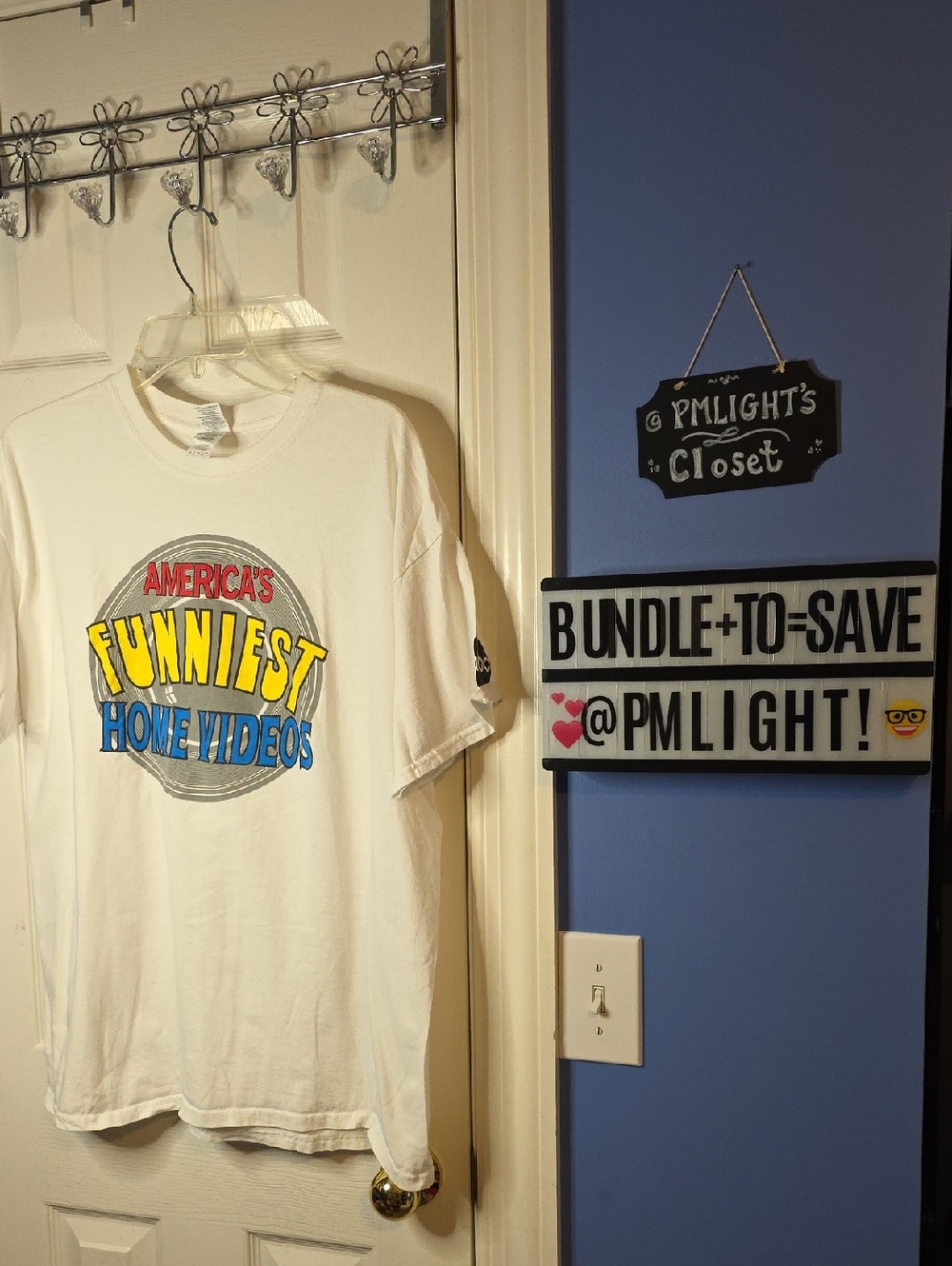 America's Funniest Home Videos White Graphic Tee XL Short Sleeve